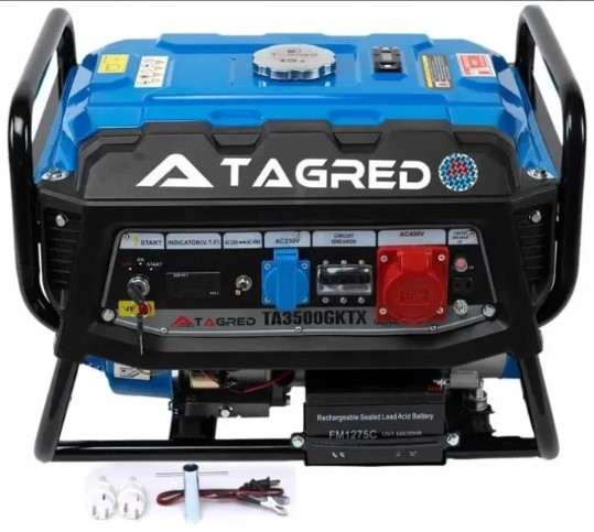 Генератор бензиновий TAGRED 3 фази (220/380В), 3кВт, (TA3500GKTX)